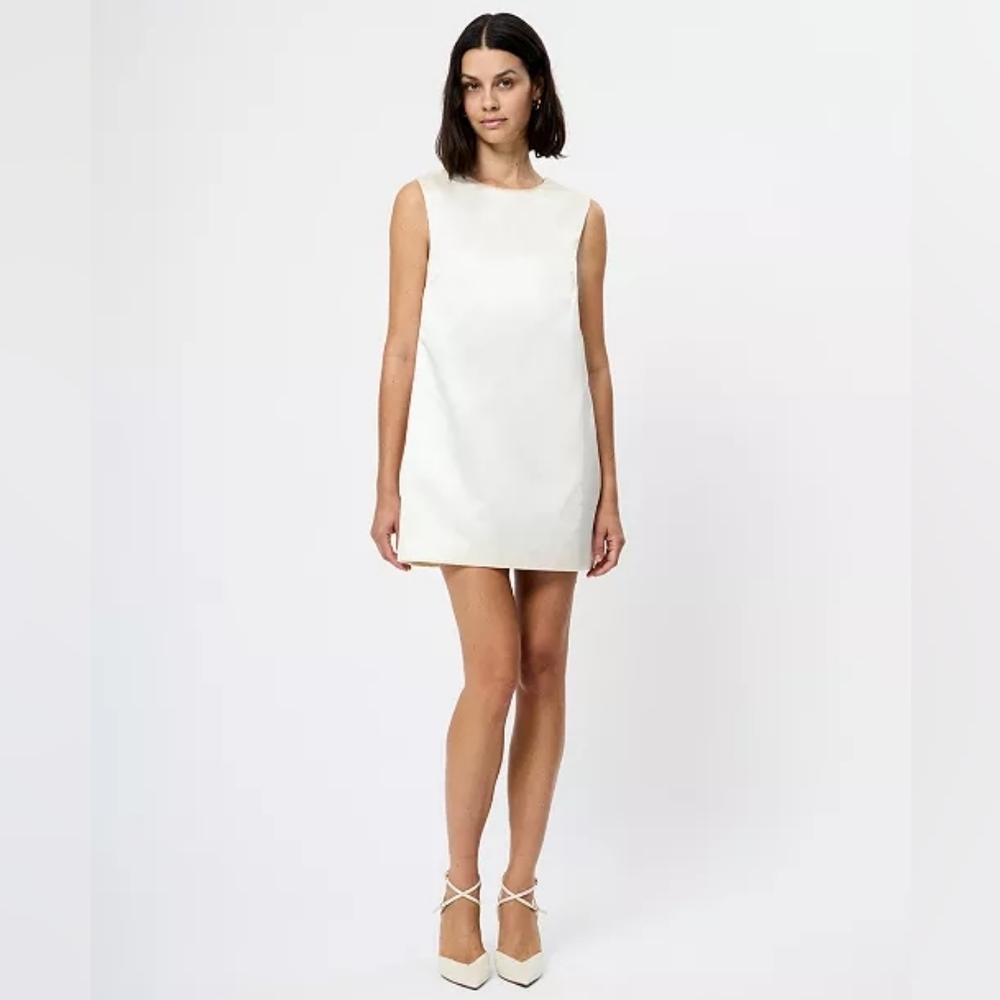 French Connection Women's Jaxon Satin Bow Shift Mini Dress Size 8